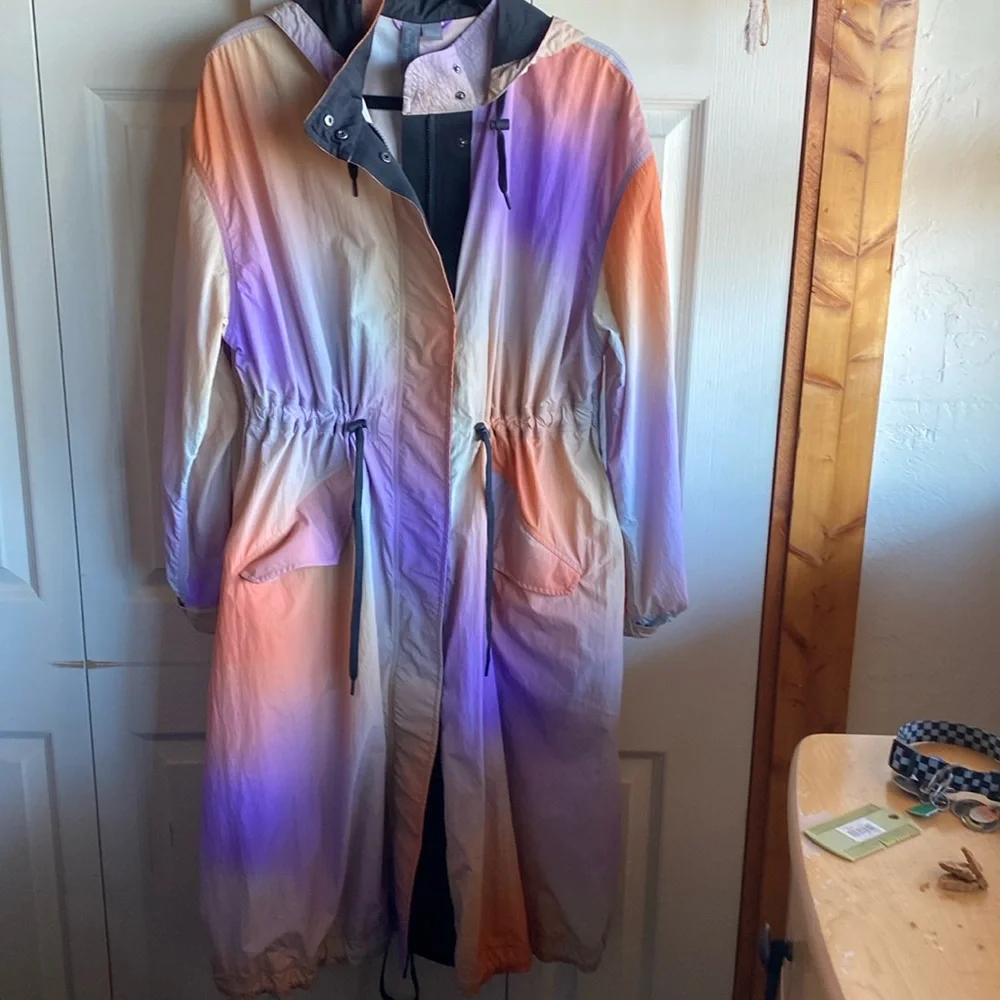 Sweaty Betty NWT Jet Longline Lightweight Boho Ombré Midi Nylon Jacket medium - Picture 1 of 16